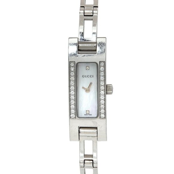 GUCCI 3900L Quartz White Shell Dial Ladies Watch 90246402 - Picture 1 of 7